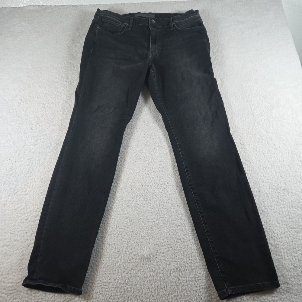 Joe's Jeans Mens 36x32 Black Stretch Denim Slim Straight Zip Fly‎ 5-Pocket Taper